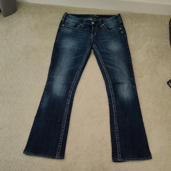 Silver Jeans Denim - Silver Jeans Aiko Bootcut Women's Blue Denim Low Rise Workwear Y2K Vintage Chic